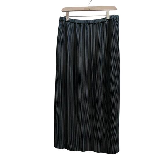 Club Monaco Evergreen Pleated Lined Elastic Waistband Pull On Maxi Skirt Medium - Picture 2 of 11